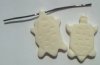 1 30x19mm Carved Turtle Worked on Bone Pendant